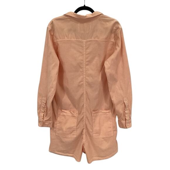 Frank & Eileen Ireland Performance Linen Playsuit Creamsicle Size XS One Piece - Picture 8 of 12